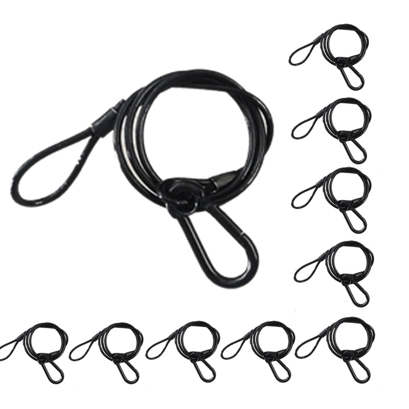 Cable Lock Flexible - 10 pçs/lote preto 3mm * 70cm