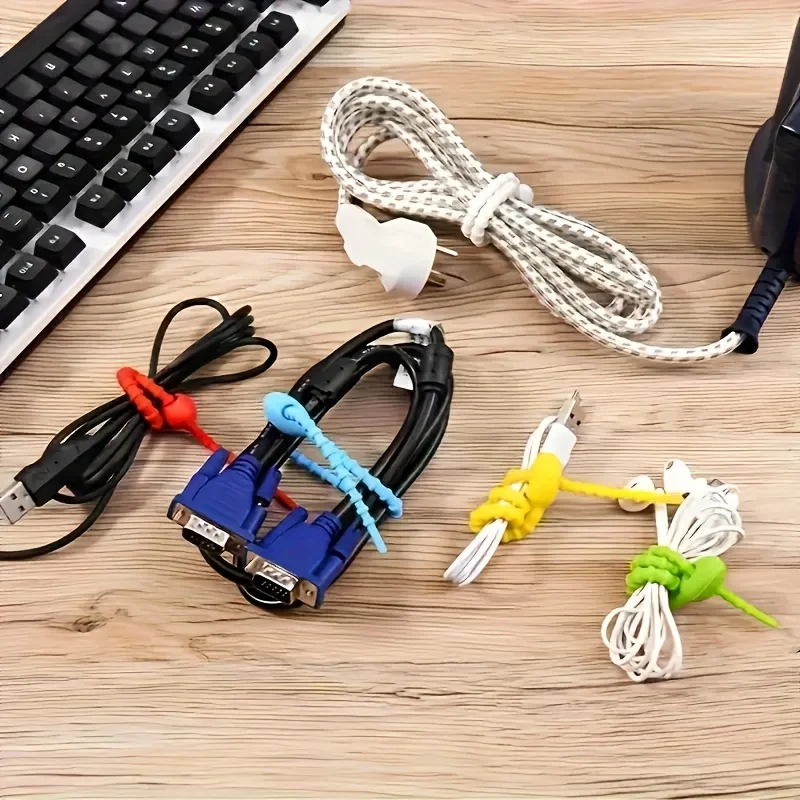 10pcs abraçadeiras de silicone - Cable Lock Flexible avaliação e preço