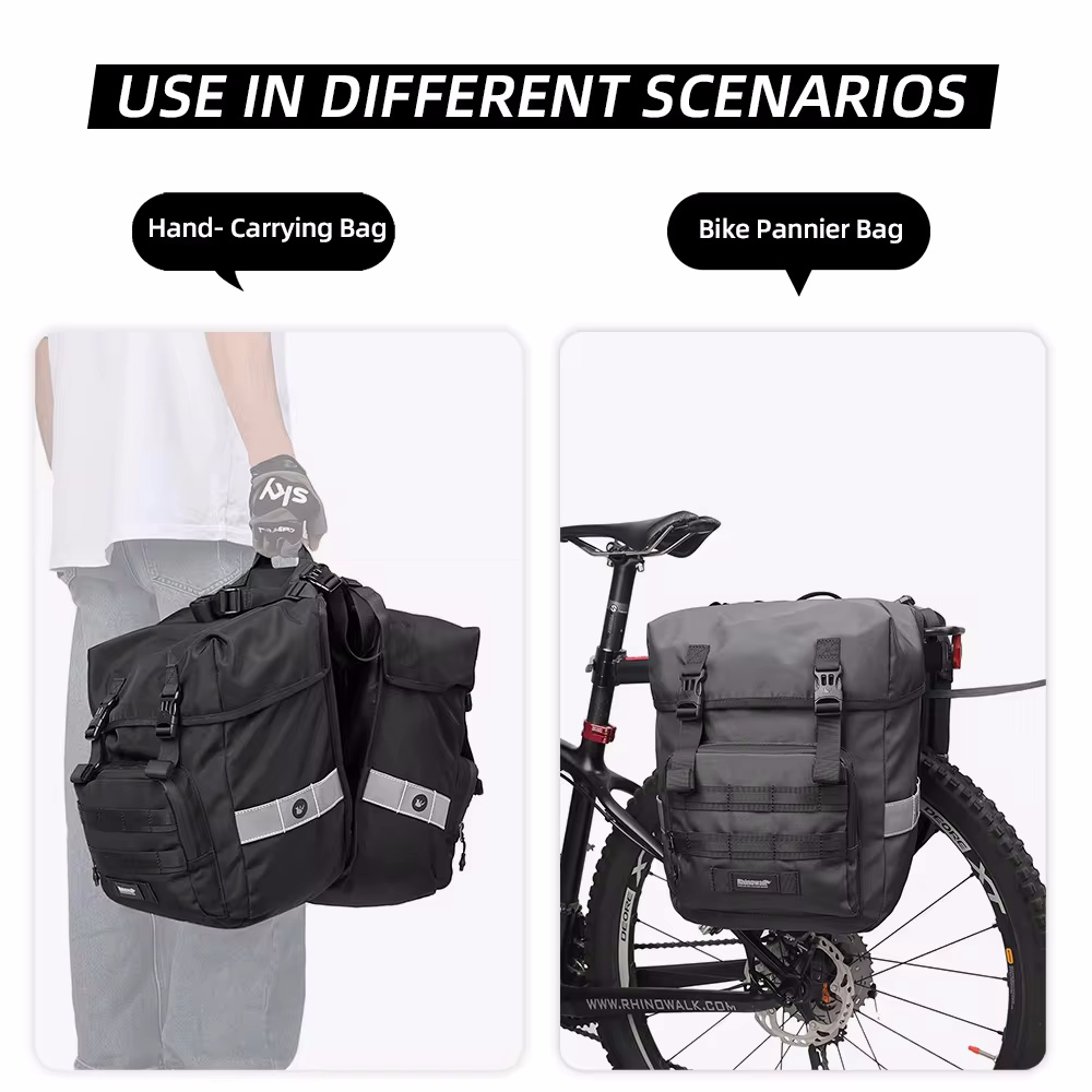 Bolsa de Bicicleta 40L 2 em 1  - Panniers Waterproof Rear avaliação e preço